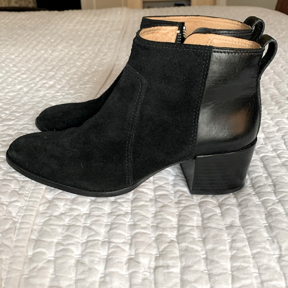 Madewell Darcy Boot block heel leather/suede